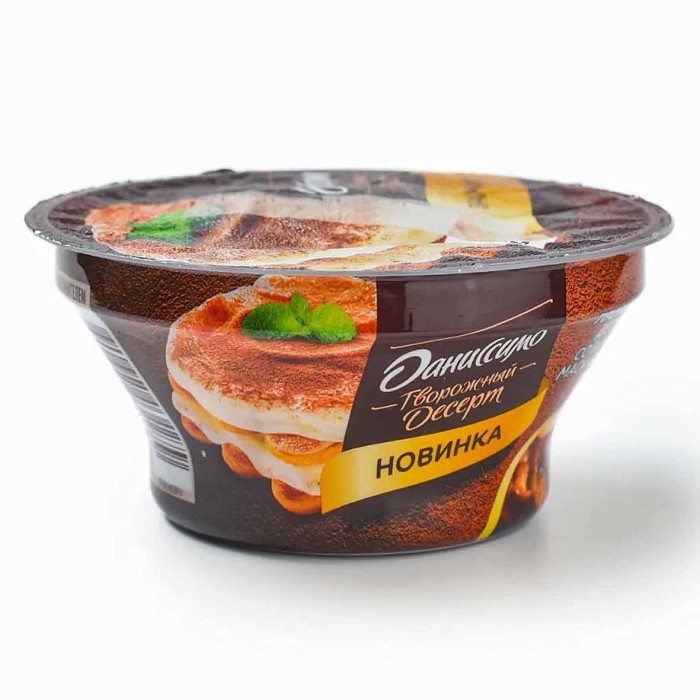 Десерт творожный Даниссимо Тирамису со вкусом маскарпоне 4,2% 110гр пэт
