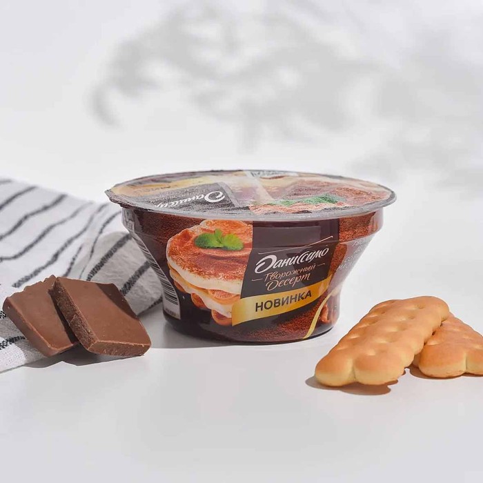 Десерт творожный Даниссимо Тирамису со вкусом маскарпоне 4,2% 110гр пэт