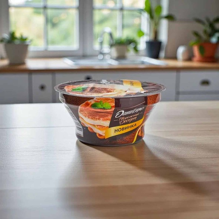 Десерт творожный Даниссимо Тирамису со вкусом маскарпоне 4,2% 110гр пэт