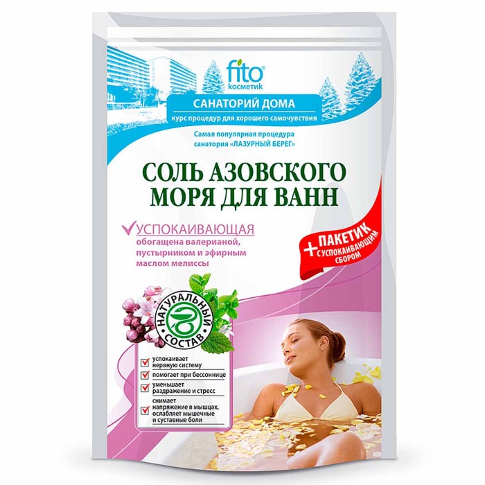 Соль для ванн Fito Азовского моря успокаиващая 500гр д/п