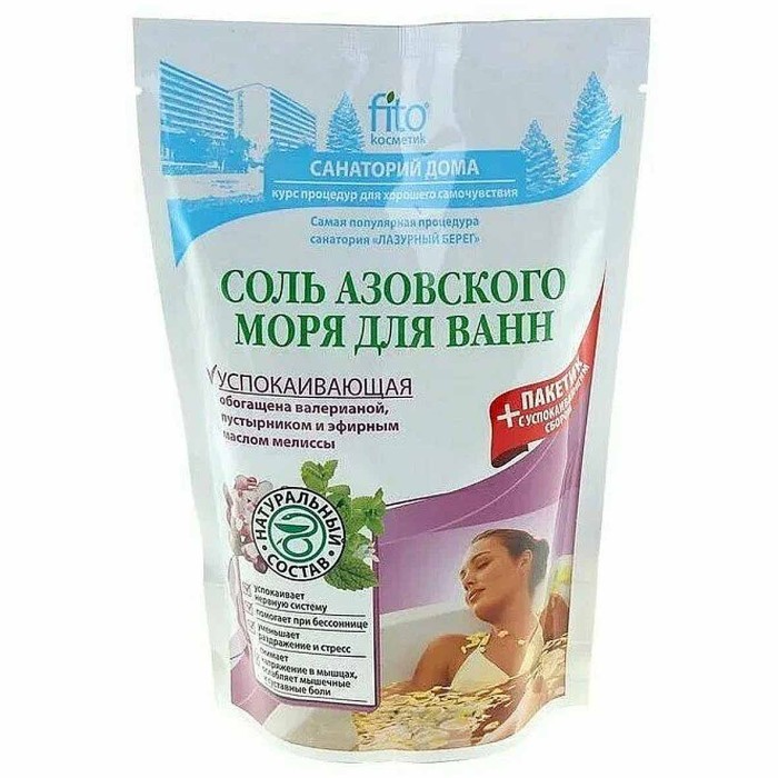 Соль для ванн Fito Азовского моря успокаиващая 500гр д/п