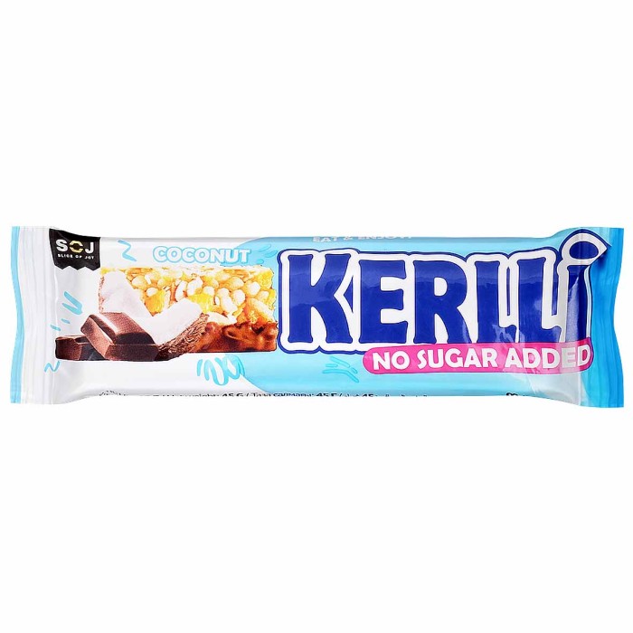 Батончик злаковый ВY Soj Kerlli с кокосом без сахара 45гр м/у