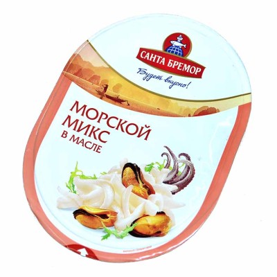 Коктейль морской Санта Бремор Микс в масле 150гр п/у