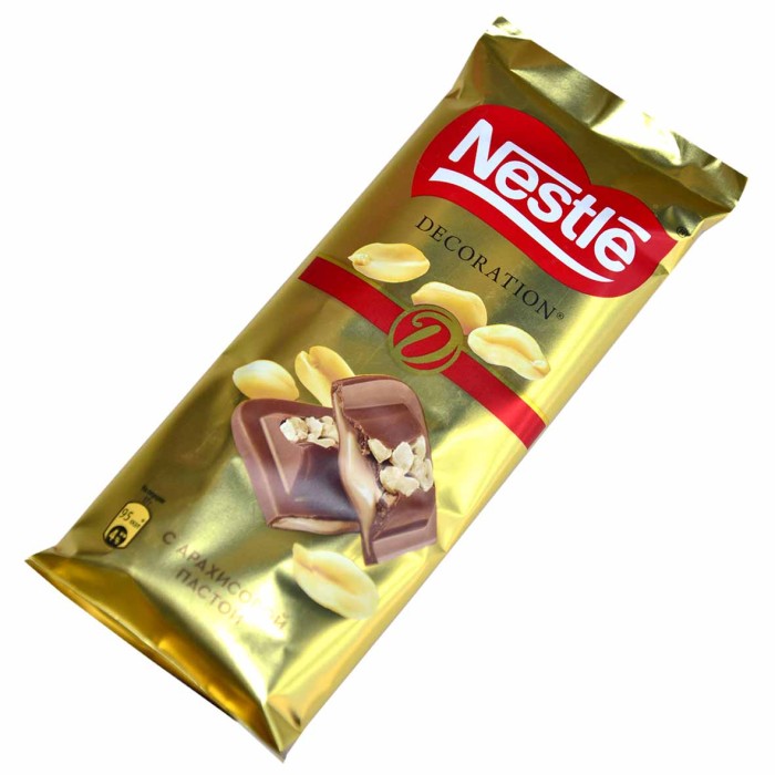 Шоколад Nestle Decoration Молочный с арахисом 85гр м/у