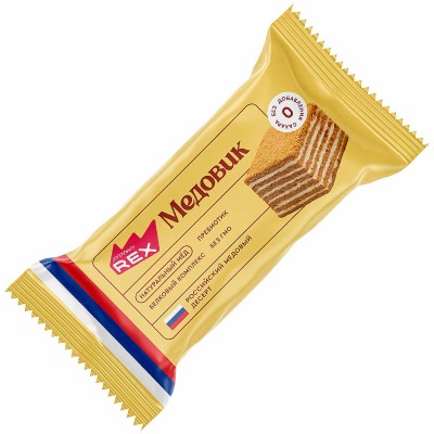 Пирожное протеиновое ProteinRex Медовик 40гр м/у