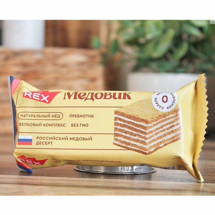 Пирожное протеиновое ProteinRex Медовик 40гр м/у
