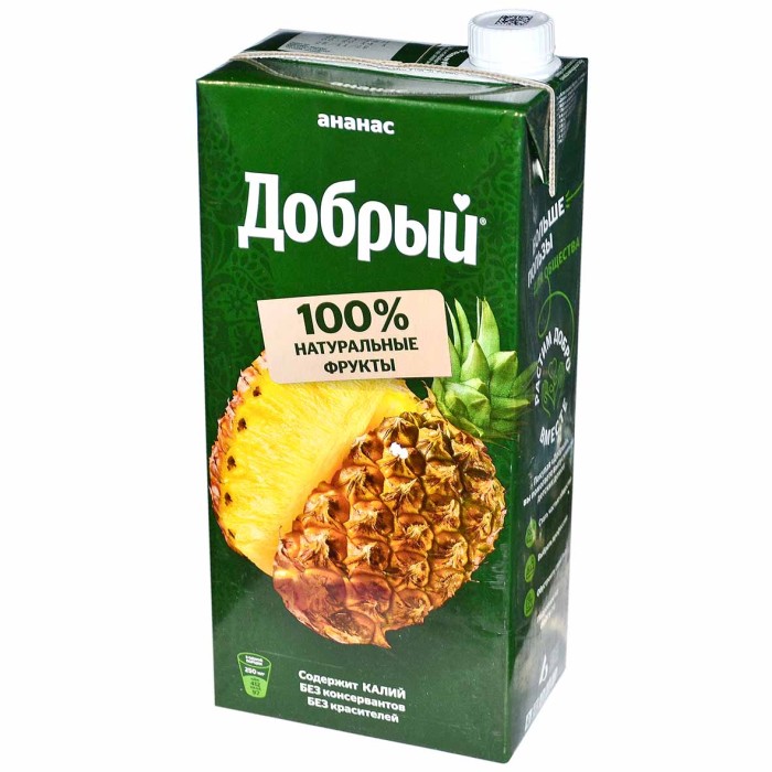 Нектар Добрый ананасовый 2л т/п