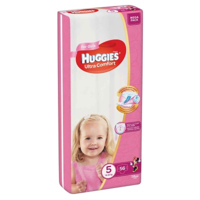 Подгузники Huggies UC 5 Mega Girl (12-22кг) 56шт м/у
