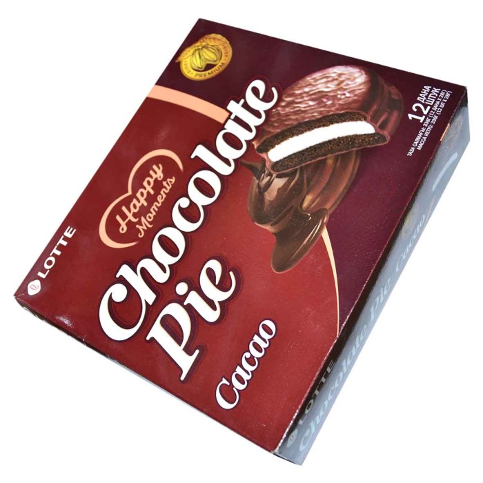 Печенье Lotte Chocolate Pie какао 336гр к/у