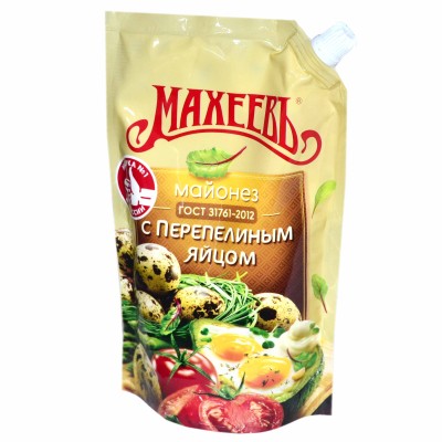 Майонез Махеевъ С перепелиным яйцом 50,5% 770гр д/п