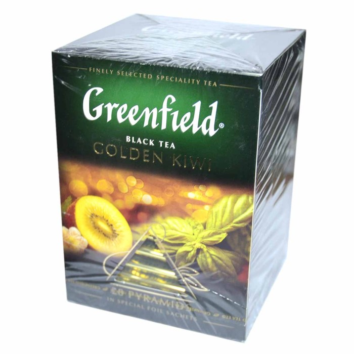 Чай Greenfield Golden Kiwi черный 20*1,8гр к/у пирамидки
