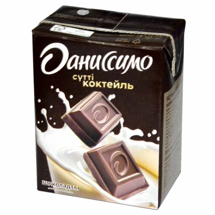 Коктейль молочный Даниссимо шоколад  2%  200мл пэт