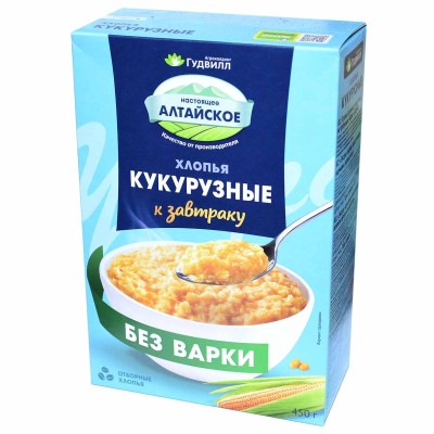 Хлопья кукурузные Гудвилл не треб варки экстра 450гр к/у