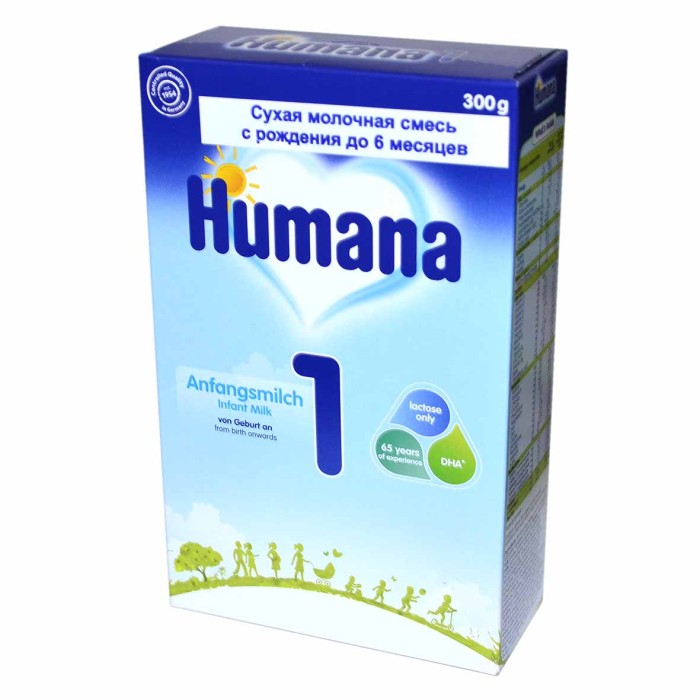 Смесь Humana 1 с рождения 300гр к/у