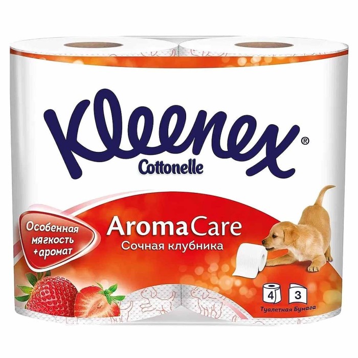 Бумага туалетная Kleenex Клубника 4шт м/у