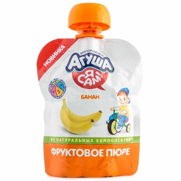Пюре Агуша Я сам банан с 6мес 90гр пауч