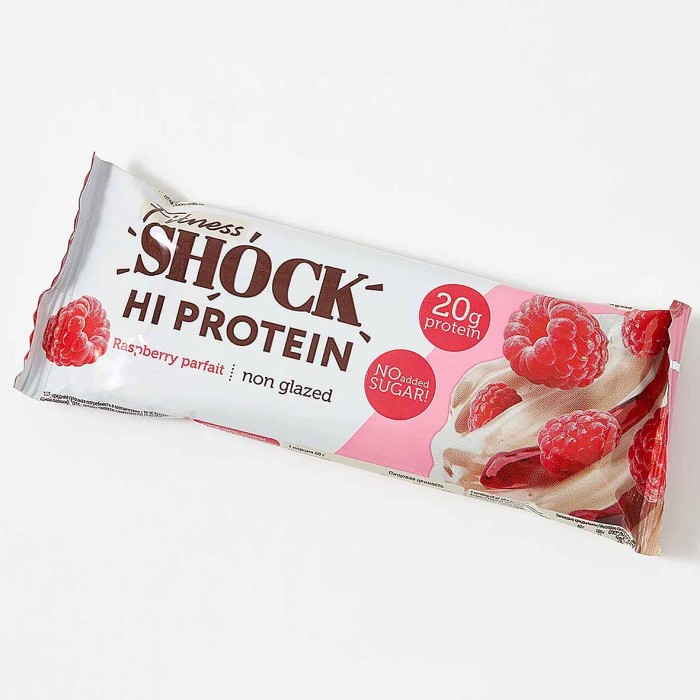 Батончик Fitness Shock неглаз малиновый десерт 60гр м/у