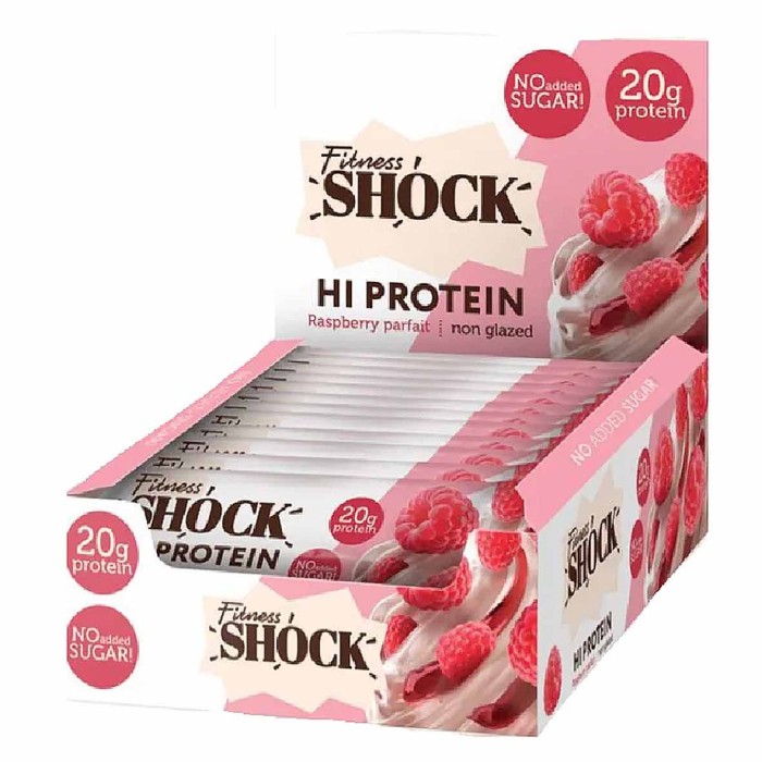 Батончик Fitness Shock неглаз малиновый десерт 60гр м/у