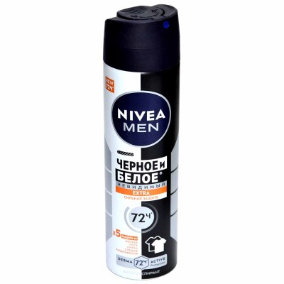 Дезодорант Nivea Men Черное и белое невидимый Extra 150мл ж/б