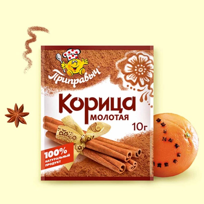 Корица Приправыч молотая 10гр м/у