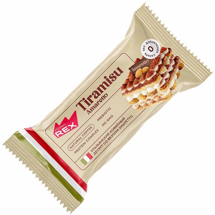 Пирожное протеиновое ProteinRex Тирамису со вкусом амаретто 40р м/у