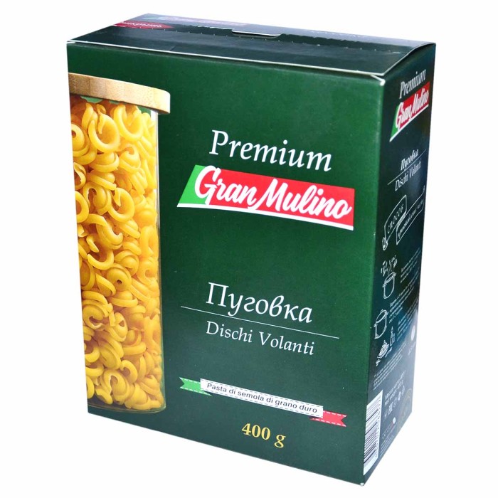 Макароны Granmulino Premium пуговка 400гр к/у