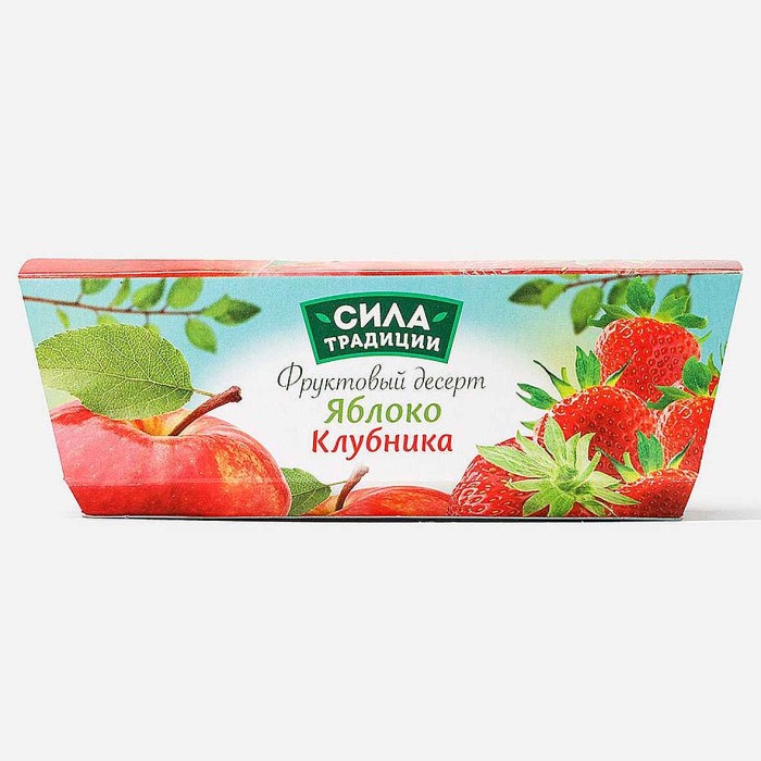 Десерт Сила Традиции фруктовый  Яблоко-Клубника 2*100гр пэт