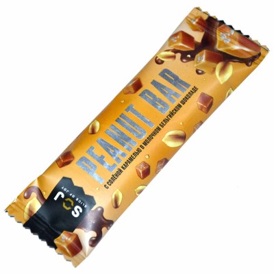 Батончик SOJ Peanut Bar с соленой карамелью в молочном шоколаде 40гр м/у