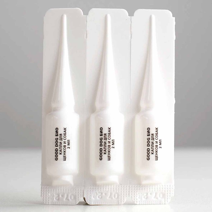 Капли Good Dog Антипаразитарные Био для щенков и собак от блох и клещей 2мл