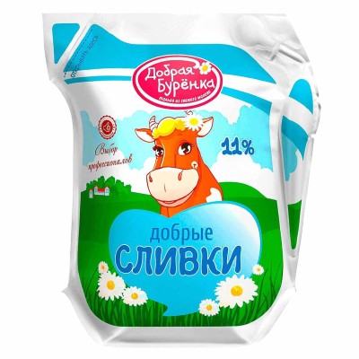 Сливки Добрая Буренка 11% 400мл кувшин