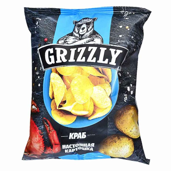 Чипсы Grizzly вкус краба 110гр м/у