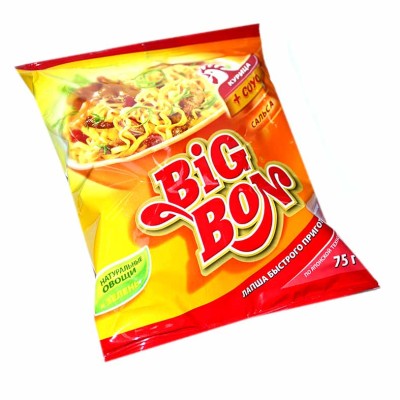Лапша BigBon курица+соус сальса халал 75гр м/у