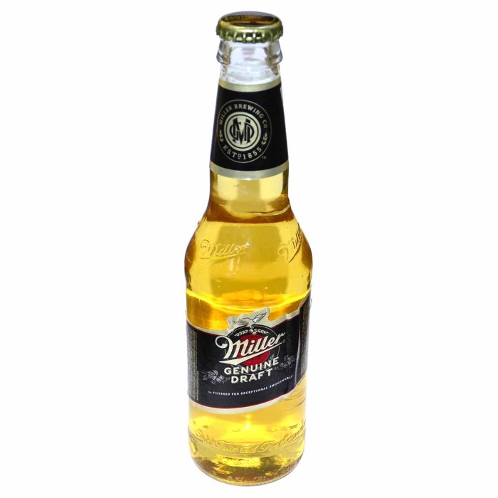 Пиво Miller Genuine Draft 4,4% 0,33л ст/б