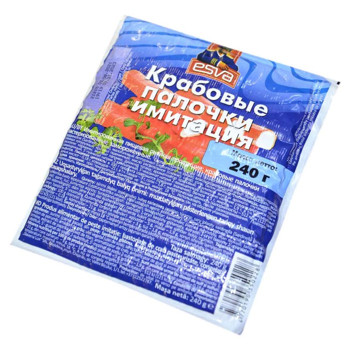 Палочки крабовые Esva 240гр м/у