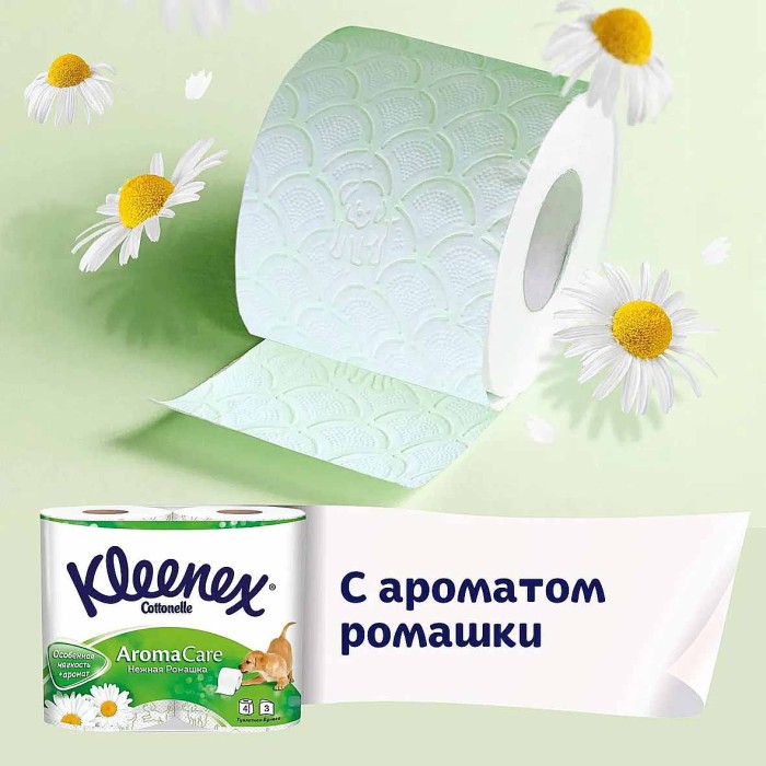 Бумага туалетная Kleenex Ромашка 4шт м/у