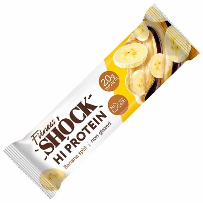 Батончик Fitness Shock неглаз банановый десерт 60гр м/у