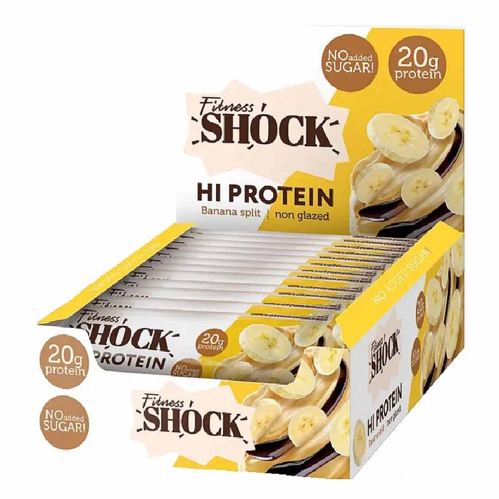 Батончик Fitness Shock неглаз банановый десерт 60гр м/у