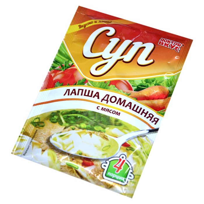 Суп Доктор вкус Лапша домашняя с мясом с витаминами 55гр м/у
