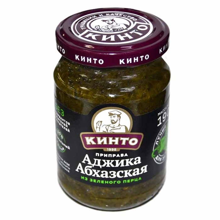 Аджика Кинто из зеленого перца 195гр ст/б