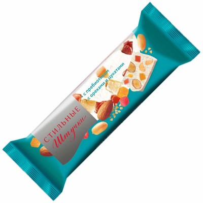 Конфета Стильные штучки Нуга с орехами и цукатами 60гр м/у