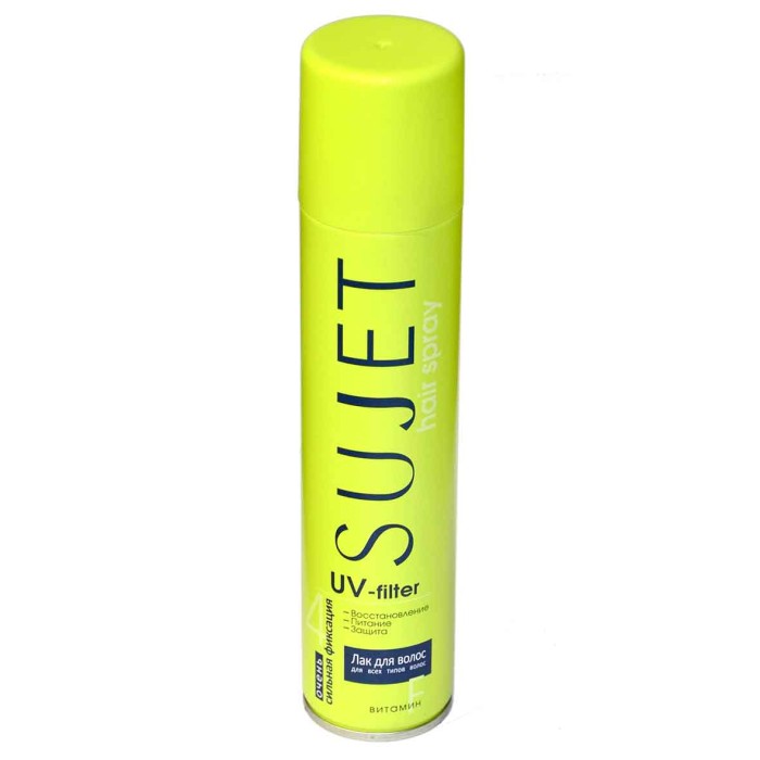 Лак для волос Sujet UV-filter зеленый 180мл ж/б