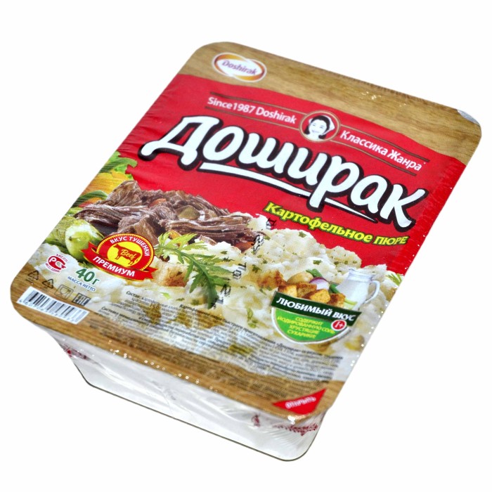 Пюре картофельное Доширак с тушенкой 40гр стакан