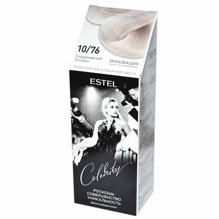 Краска-уход для волос Estel Celebrity 10/76 Скандинавский блондин 125мл к/у