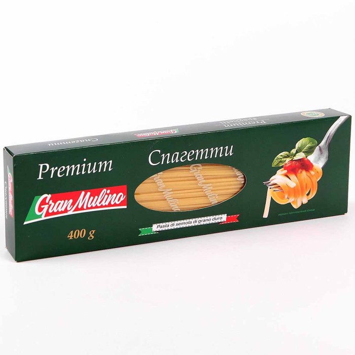 Макароны Granmulino Premium спагетти 400гр к/у