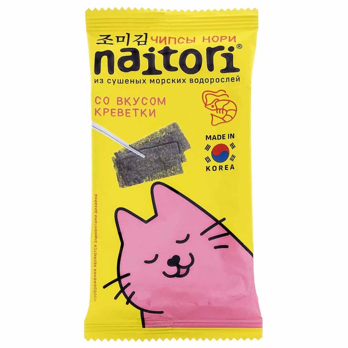 Чипсы-нори Naitori со вкусом креветки 3гр м/у