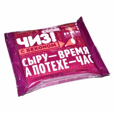 Сыр плавленый Чиз! с беконом ломтики 97,5гр м/у