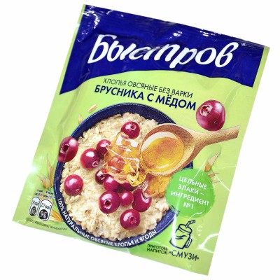 Каша овсяная Быстров Брусника-мед 40гр м/у