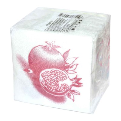 Салфетки бумажные Deluxe Фрукты 100шт артP321 м/у