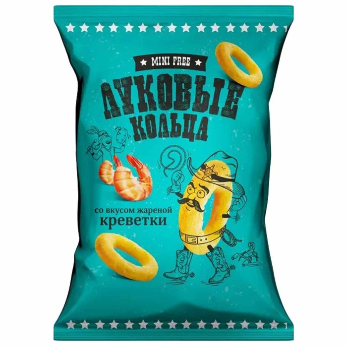 Кольца луковые MiniFree вкус жареная креветка 45гр м/у