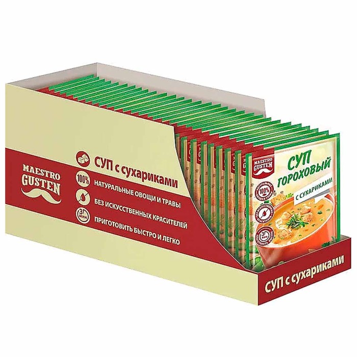 Суп Maestro Gusten Гороховый с сухариками 16гр м/у